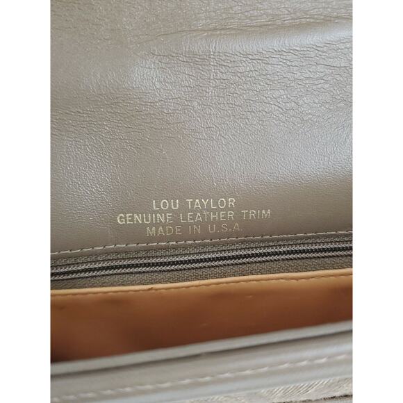 Lou Taylor Handbag Shoulder Strap Tan Leather Trim - Picture 6 of 8